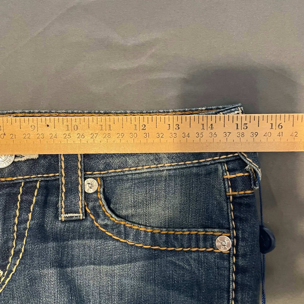 $235 NWT True Religion Size 27 Havana Bootcut Big T Jeans Blue Havana - Picture 8 of 12